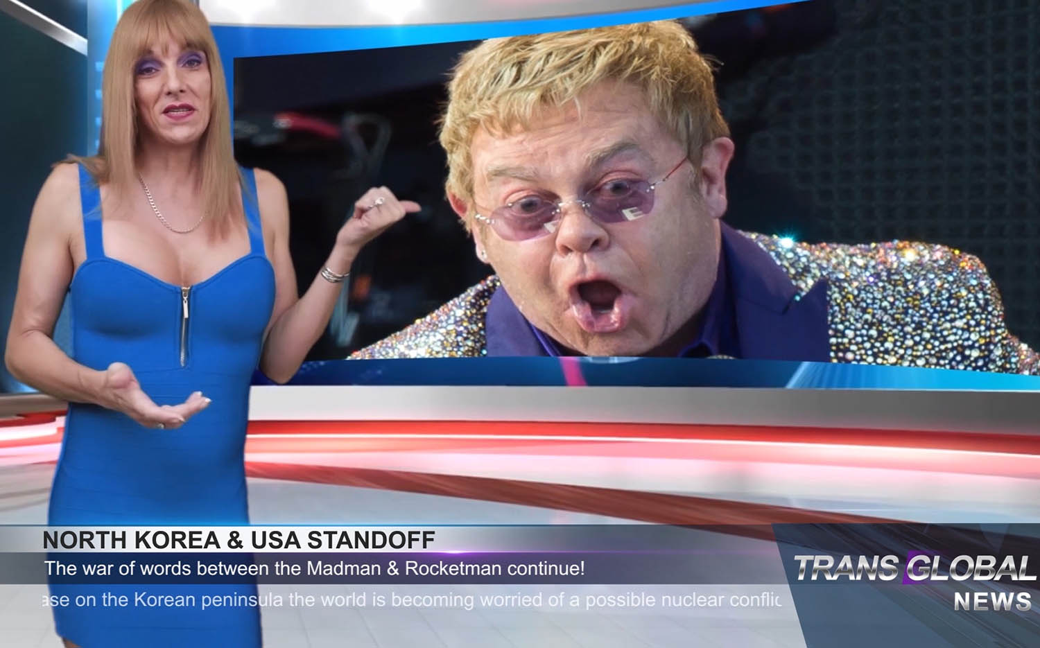 Shemale Alexis DVyne - Trans Global News EP3 Mad Man VS Rocket Man